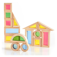 Junior Rainbow Blocks set 20 piese, Guidecraft