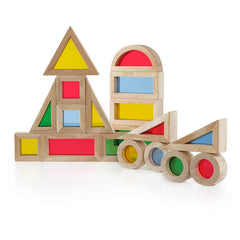 Junior Rainbow Blocks set 20 piese, Guidecraft