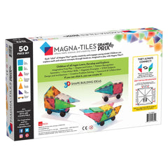 MAGNA-TILES Grand Prix, set magnetic 50 de piese cu masinute