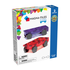 MAGNA-TILES Extensie, 2 masinute Mov si Rosu