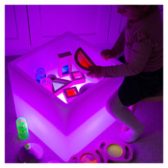 Sensory Cube, cub luminos pentru activitati, TickiT