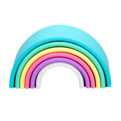 Rainbow, joc montessori de stivuire, 6 piese, nordic